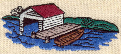 Embroidery Design: Boathouse 2.97w X 1.22h