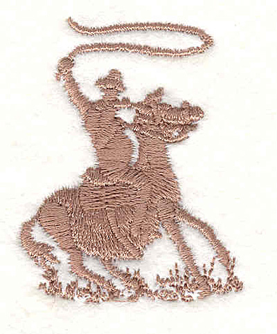 Embroidery Design: Cowboy roping2.25"H x 1.74"W