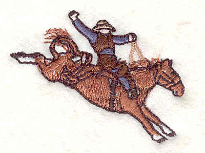 Embroidery Design: Bronc rider1.65"H X 2.10"W