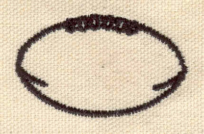 Embroidery Design: Football F 1.82w X 1.09h