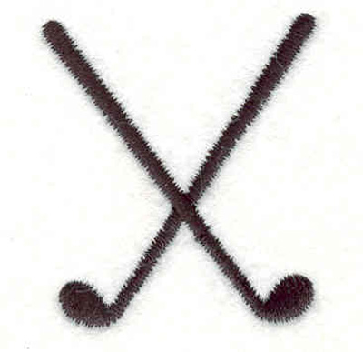 Embroidery Design: Golf clubs crossed 1.39"w X 1.57"h