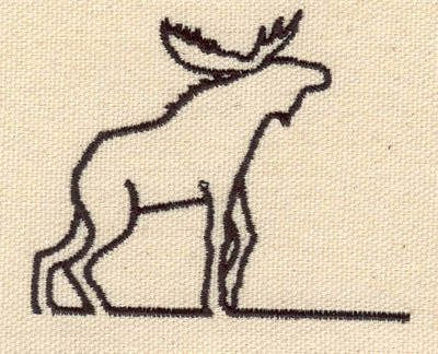 Embroidery Design: Moose outline 2.84w X 2.32h