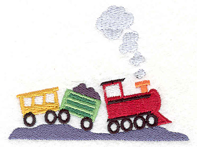 Embroidery Design: Train3.43"w X 2.52"h