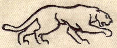 Embroidery Design: Cougar on the prowl 3.95w X 1.43h