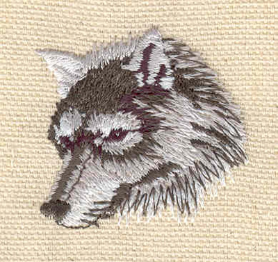 Embroidery Design: Wolf Head A 1.48w X 1.45h