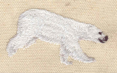 Embroidery Design: Polar bear running 2.43w X 1.36h