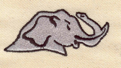 Embroidery Design: Elephant head 2.98w X 1.37h