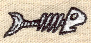 Embroidery Design: Fish skeleton 1.77w X 0.55h