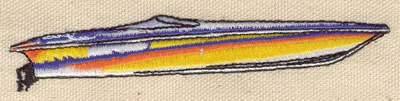 Embroidery Design: Powerboat 4.36w X 0.87h