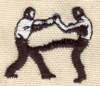 Embroidery Design: Kickboxing 1.39w X 1.25h