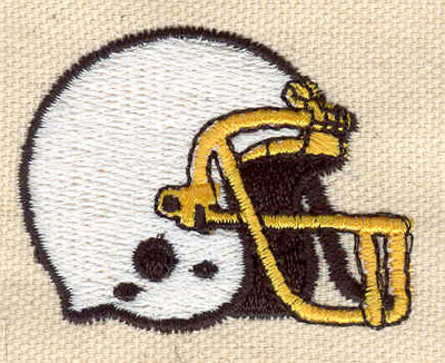 Embroidery Design: Football helmet white 1.52w X 2.45h