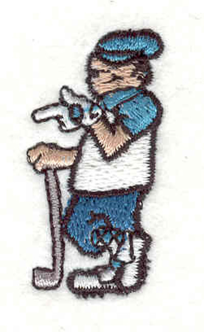 Embroidery Design: Golfer E 0.83"w X 1.63"h