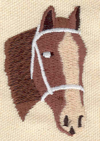 Embroidery Design: Horse head 1.53w X 2.27h