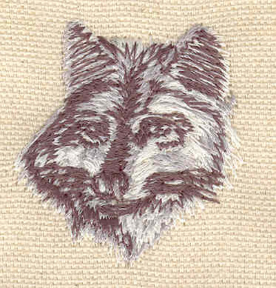 Embroidery Design: Wolf Head B 1.60w X 1.72h