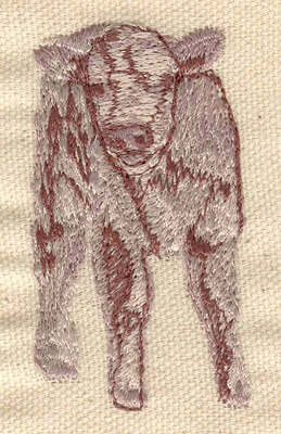 Embroidery Design: Cow 1.43w X 2.55'h
