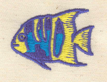 Embroidery Design: Tropical fish  1.61w X 1.22h