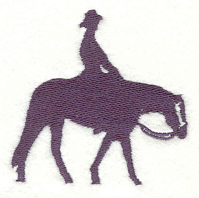 Embroidery Design: Cowboy on horse2.81"H x 2.98"W