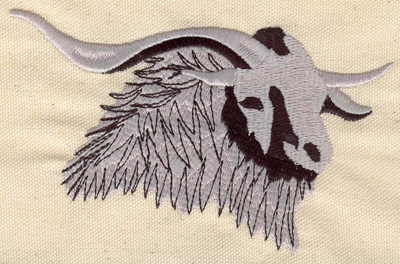 Embroidery Design: Ram head E 5.11w X 3.31h