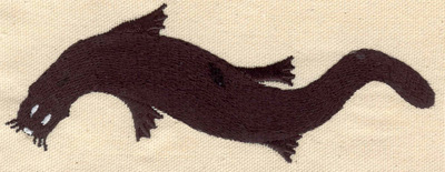 Embroidery Design: Otter 5.93w X 2.26h