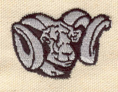 Embroidery Design: Ram head F 1.83w X 1.34h