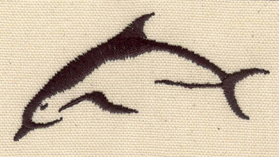 Embroidery Design: Dolphin H3.46w X 1.80h