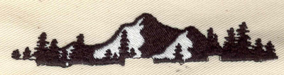Embroidery Design: Mountain range and forest 4.18w X 0.86h