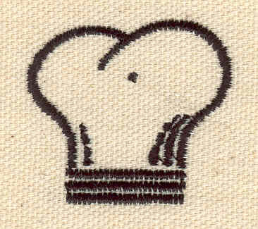 Embroidery Design: Chef's hat 1.47w X 1.33h