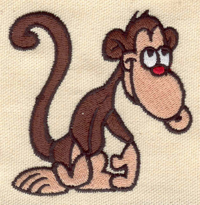 Embroidery Design: Monkey 2.94w X 2.97h
