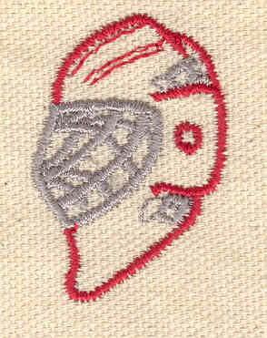 Embroidery Design: Hockey helmet 1.11w X 1.58h