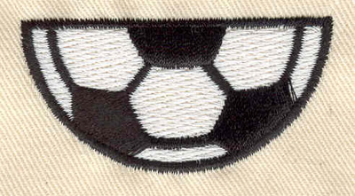 Embroidery Design: Half soccer ball 2.19w X 1.10h