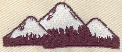Embroidery Design: Mountain range 3.26w X 1.31h