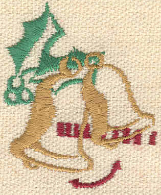 Embroidery Design: Bells  1.53w X 1.84h