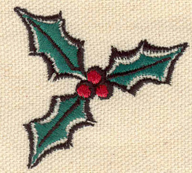 Embroidery Design: Holly 1.84w X 1.72h