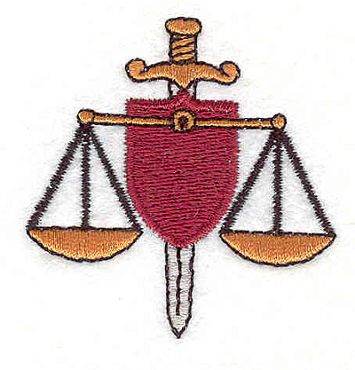 Embroidery Design: Justice 1.98"w X 2.05"h