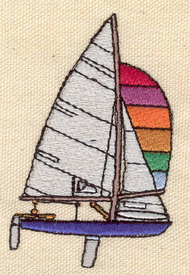Embroidery Design: Sailboat 1.93w X 3.03h