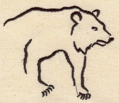 Embroidery Design: Bear outline 3.27w X 2.76h