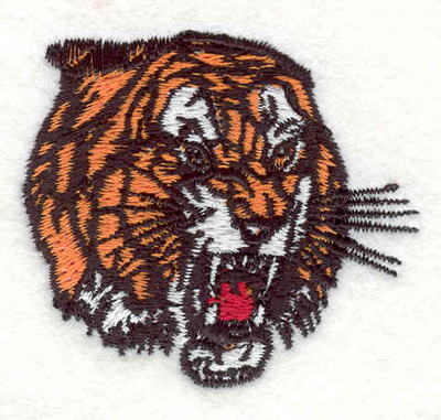 Embroidery Design: Tiger head H 2.16"w X 1.86"h