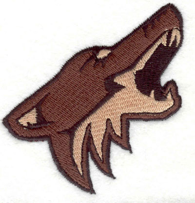Embroidery Design: Wolf head howling E 2.75"w X 2.95"h