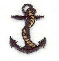 Embroidery Design: Anchor with rope L 0.69"w X 0.93"h