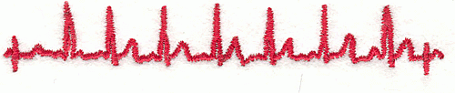 Embroidery Design: Heartbeat 2 0.60" X 3.76"