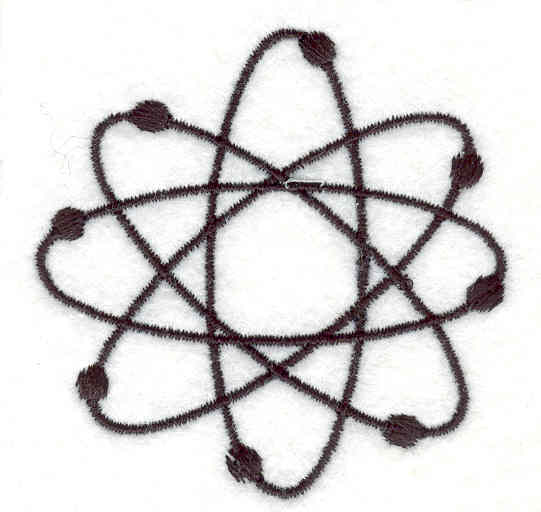 Embroidery Design: Atom 4 2.36w X 2.37h