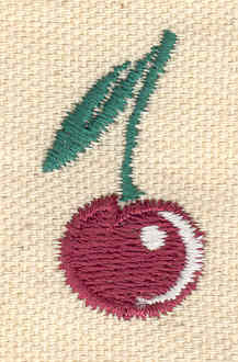 Embroidery Design: Cherry 0.77w X 1.33h