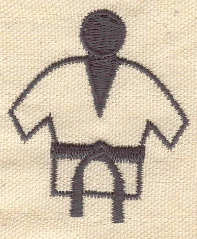 Embroidery Design: Stylized Martial arts figure 1.93w X 2.23h