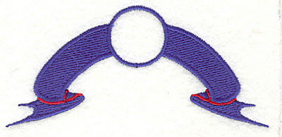 Embroidery Design: Banner and Circle1.76" x 3.80"