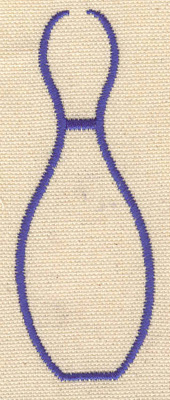Embroidery Design: Bowling pin 1.50w X 3.99h