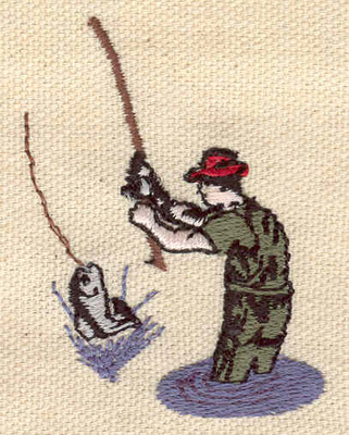 Embroidery Design: Fisherman B 1.76w X 2.34h