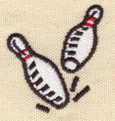 Embroidery Design: Bowling pins 1.66w X 1.85h