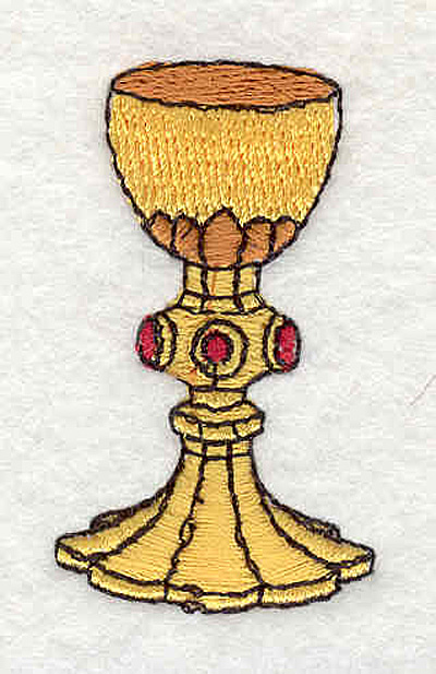 Embroidery Design: Chalic with jewels 1.17"w X 1.99"h