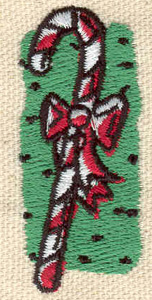 Embroidery Design: Candy cane 0.90w X 2.02h