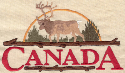 Embroidery Design: Canada deer 7.78w X 4.46h
